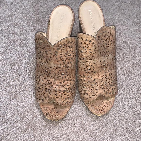 Jack Rogers Ronnie Tan/Brown Wedge Cork Sandal - Picture 3 of 12